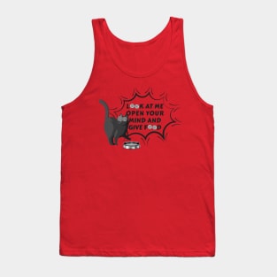Hypnotic Hunry Cat: Funny Cat Begging for Food Tank Top